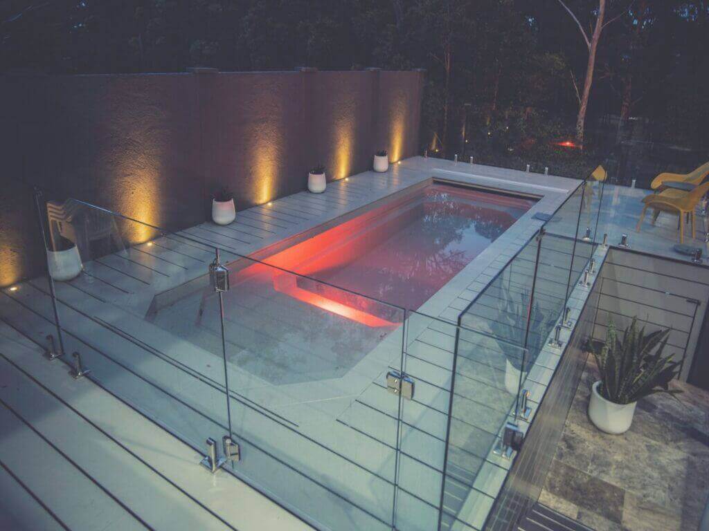 Pool Surrounds Landscaping Fletcher Pool Lighting And Decking